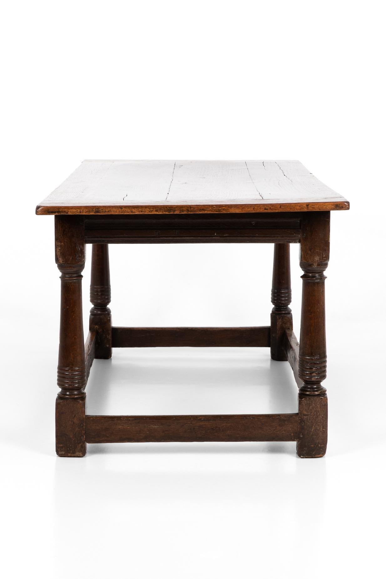 George II 18th Century Oak Refectory Table, circa 1750 For Sale