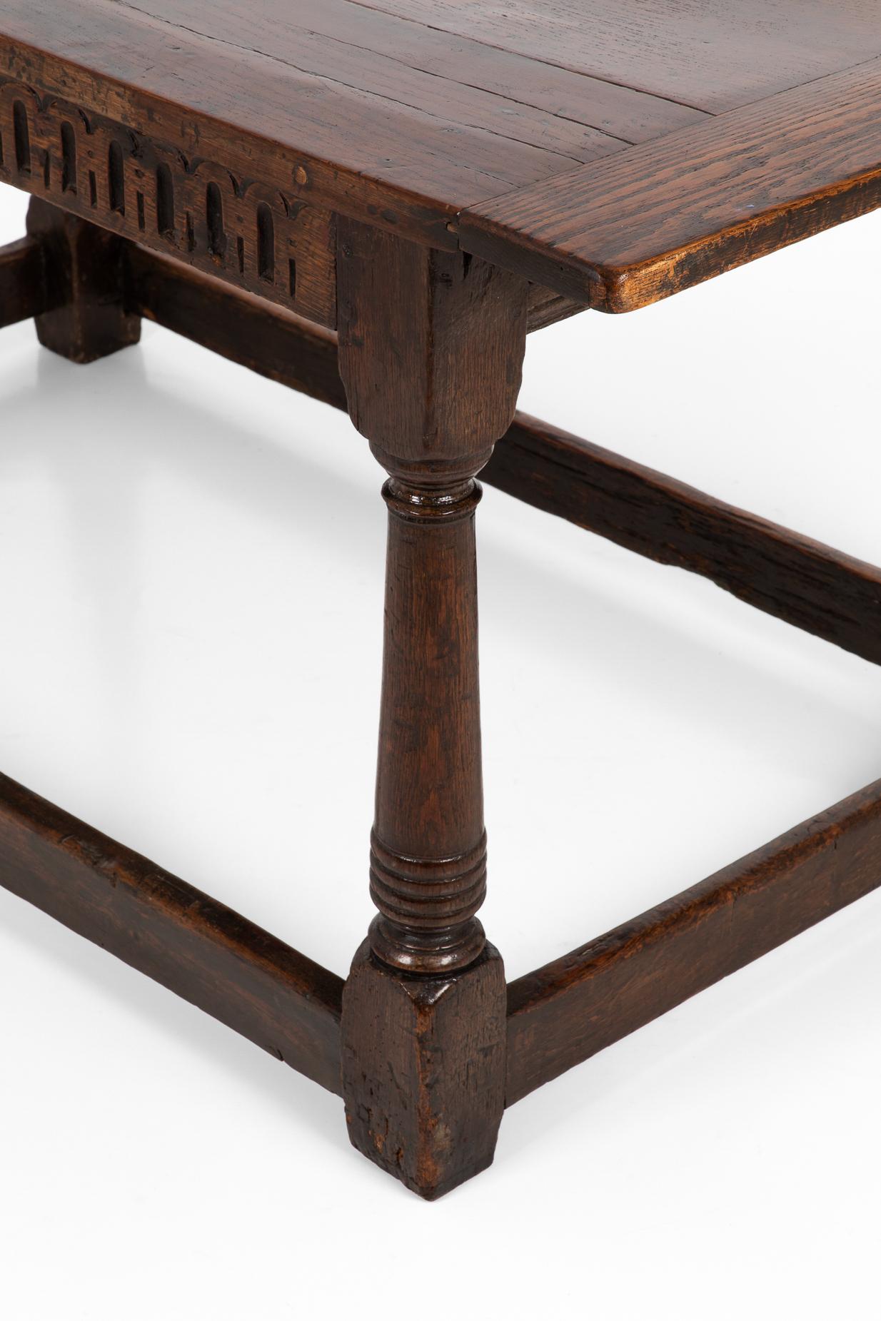18th Century and Earlier 18th Century Oak Refectory Table, circa 1750 For Sale