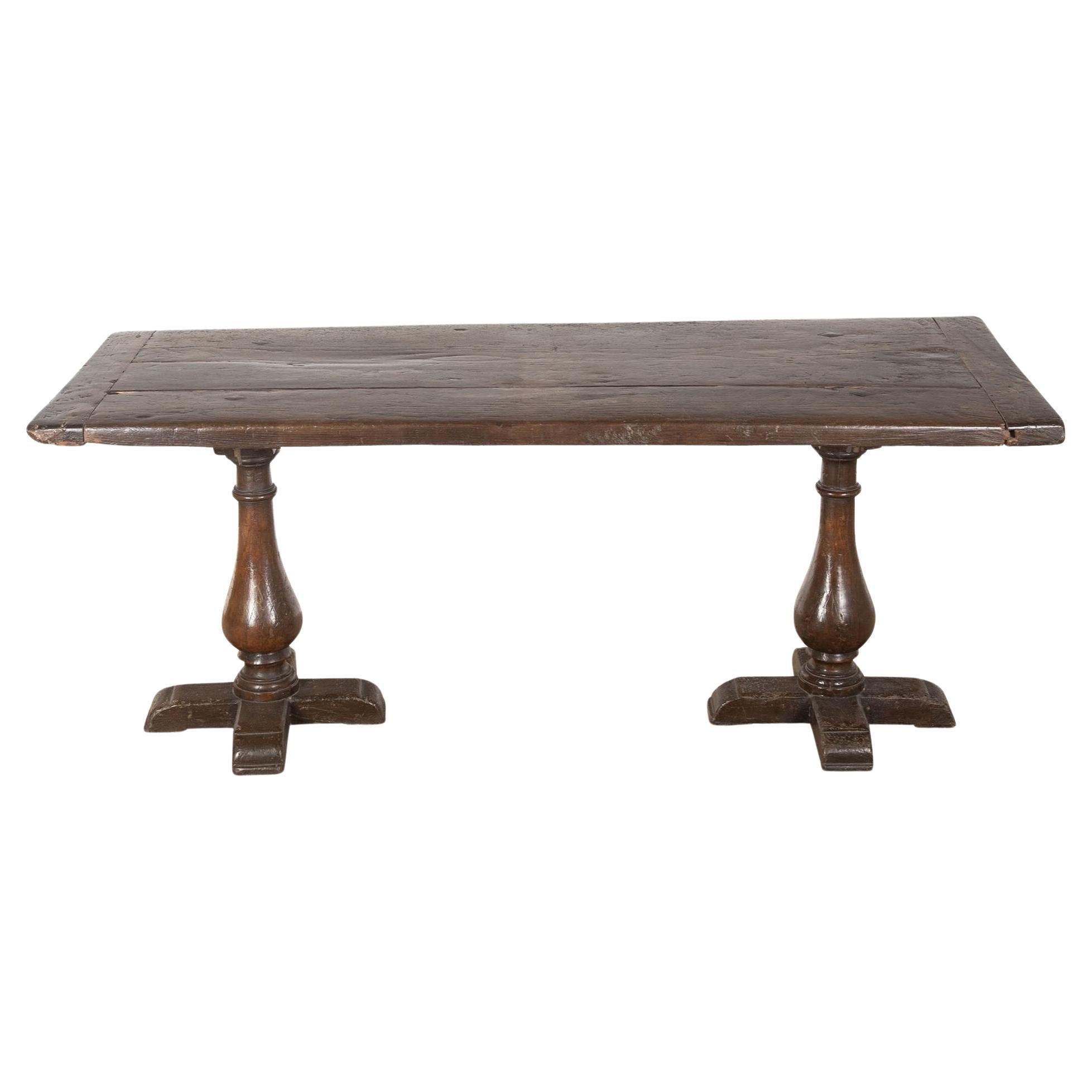 18th Century Oak Refectory Table For Sale