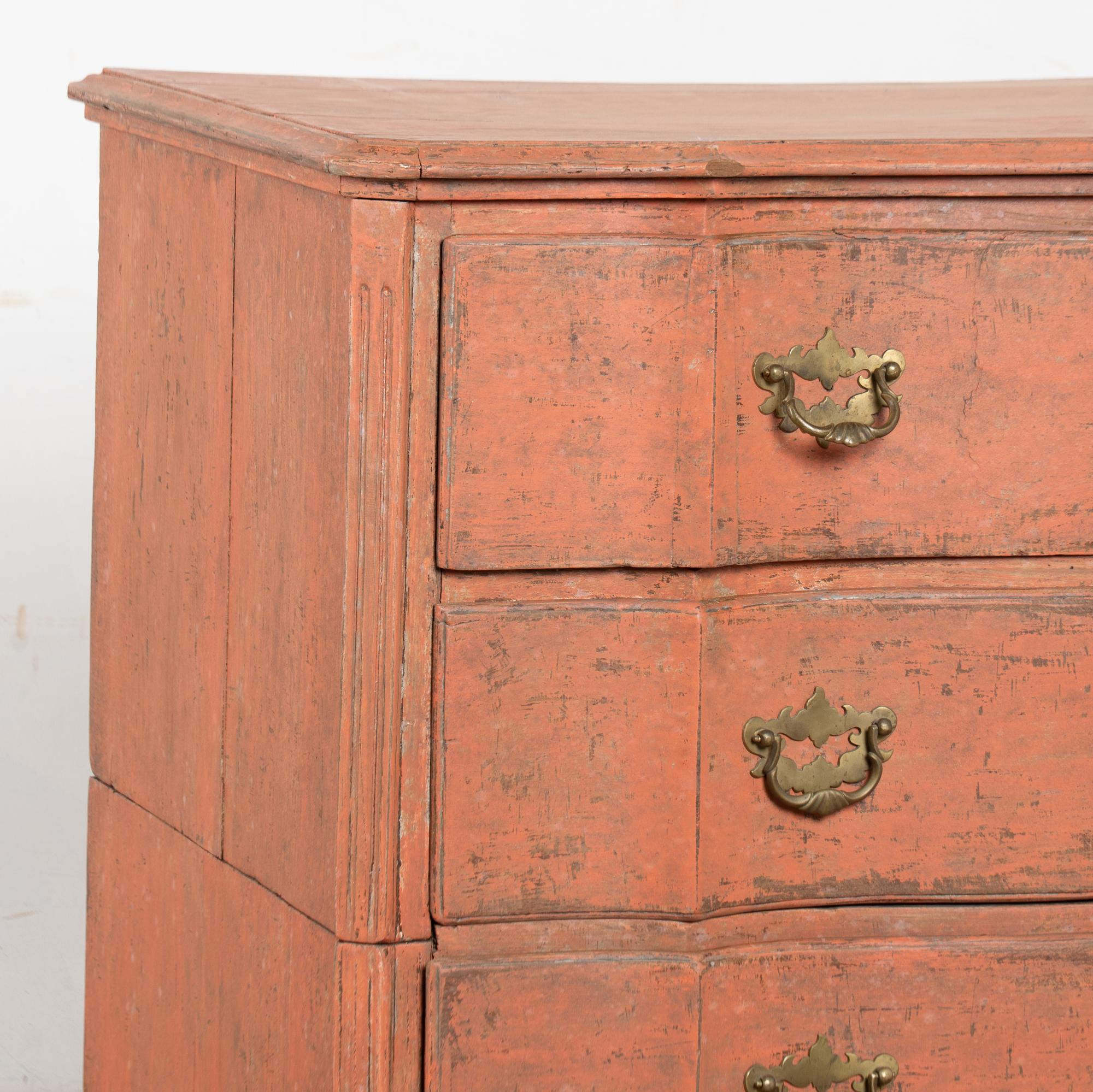18th Century Oak Rococo Chest of Four Drawers For Sale 5
