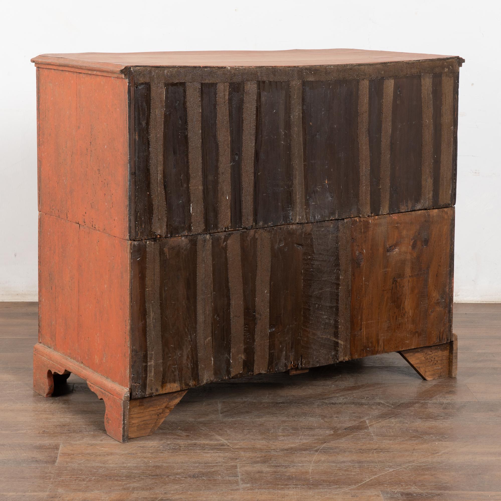 18th Century Oak Rococo Chest of Four Drawers For Sale 9