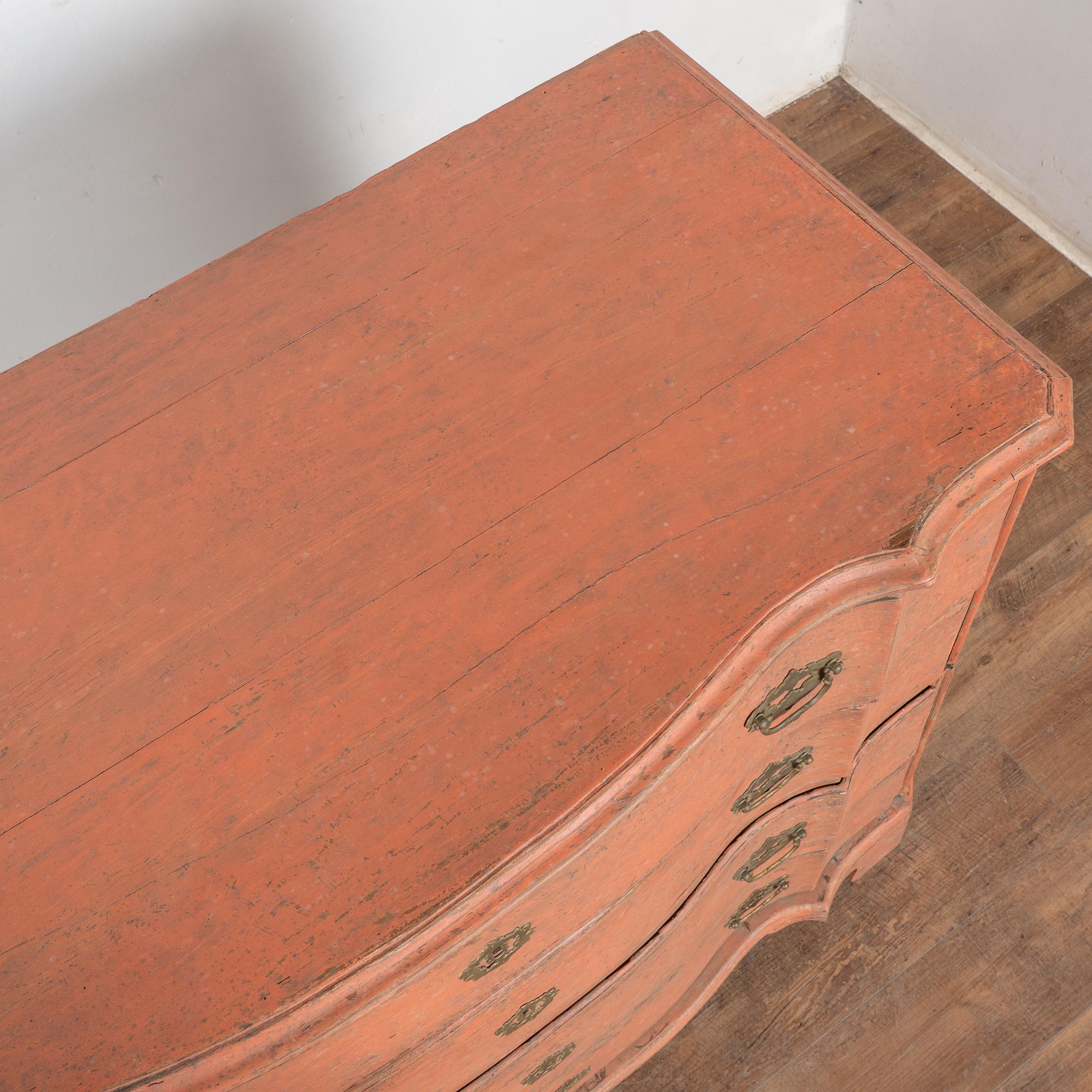 18th Century Oak Rococo Chest of Four Drawers For Sale 2