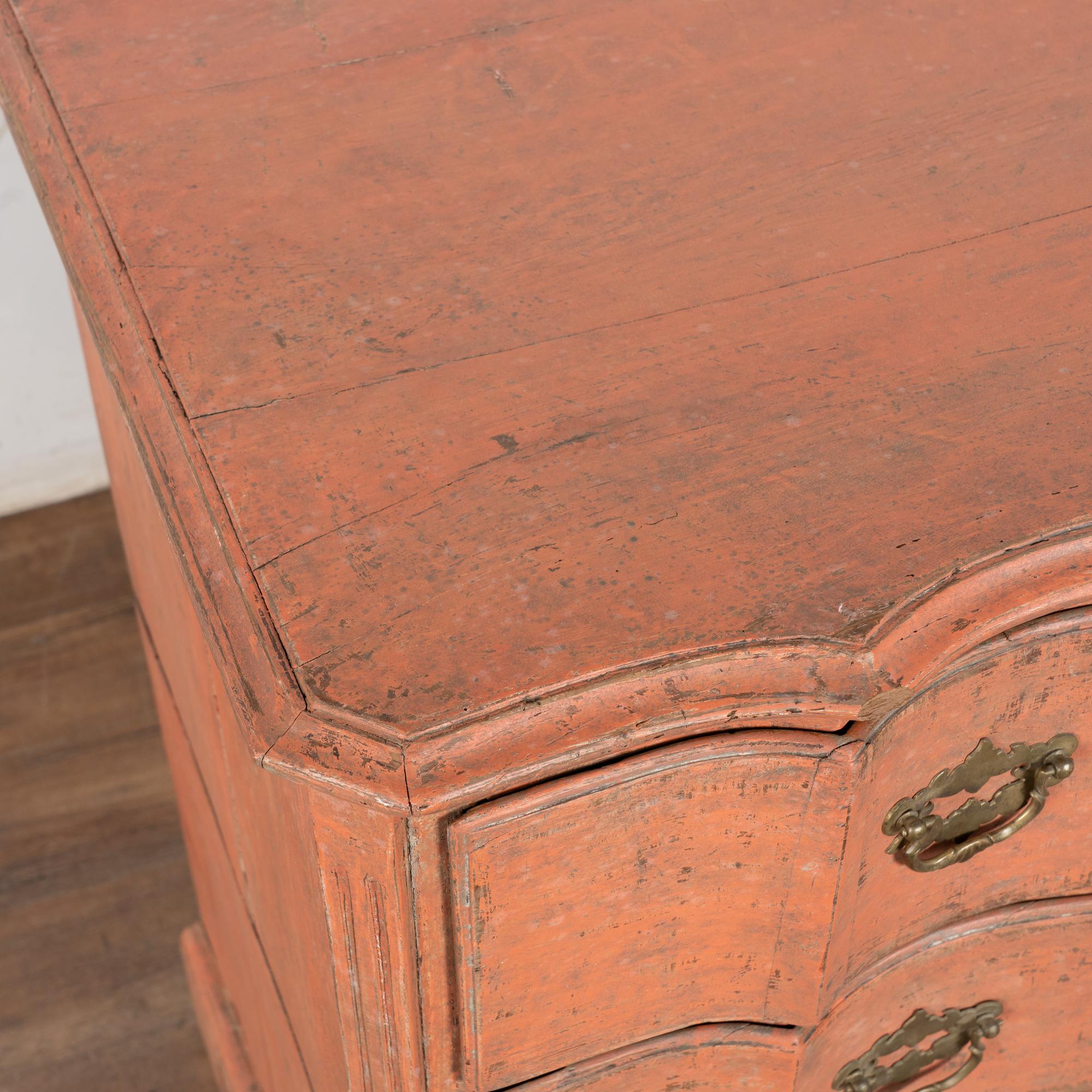 18th Century Oak Rococo Chest of Four Drawers For Sale 3