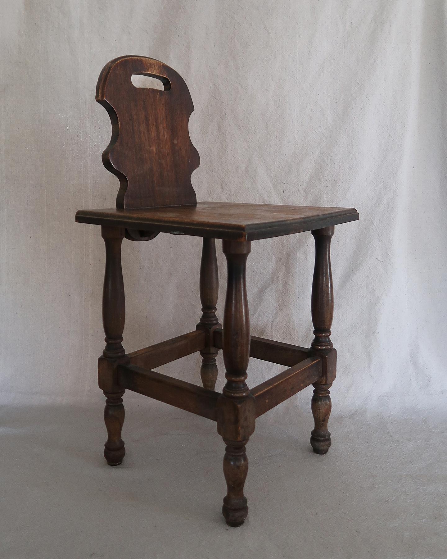 Chêne Chaise d'appoint en Oak du XVIIIe siècle en vente