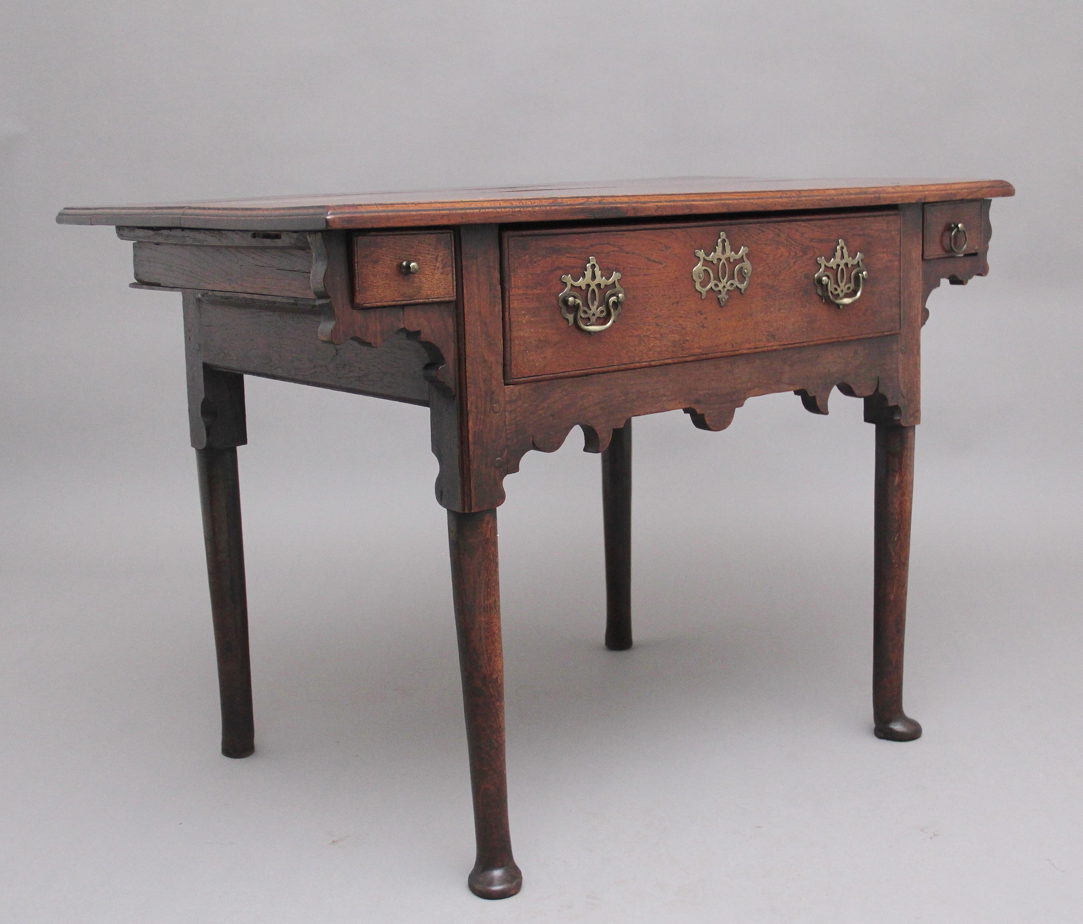 British 18th Century Oak Side Table For Sale