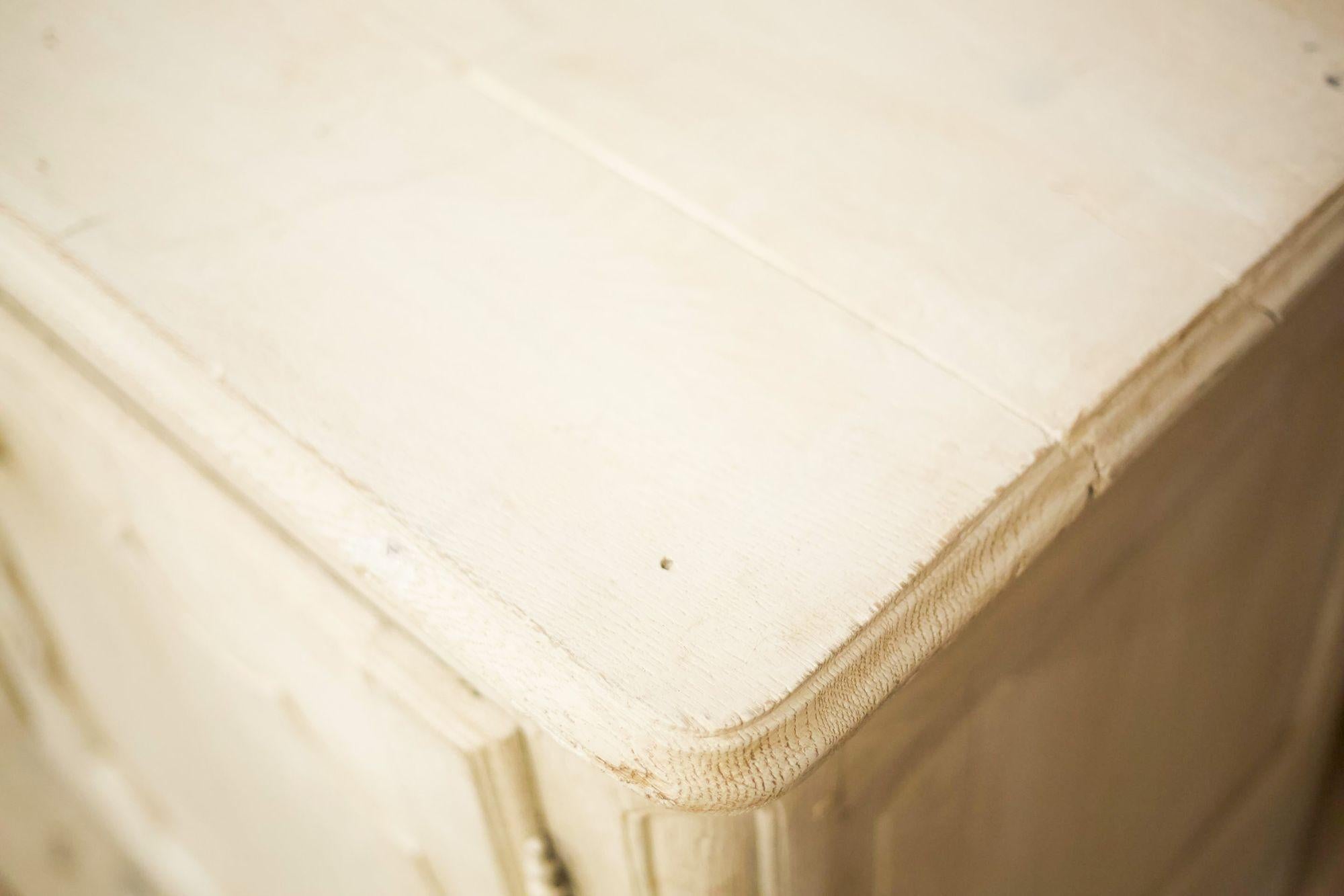 18th Century Oak Sideboard in Rustic White Paint 6