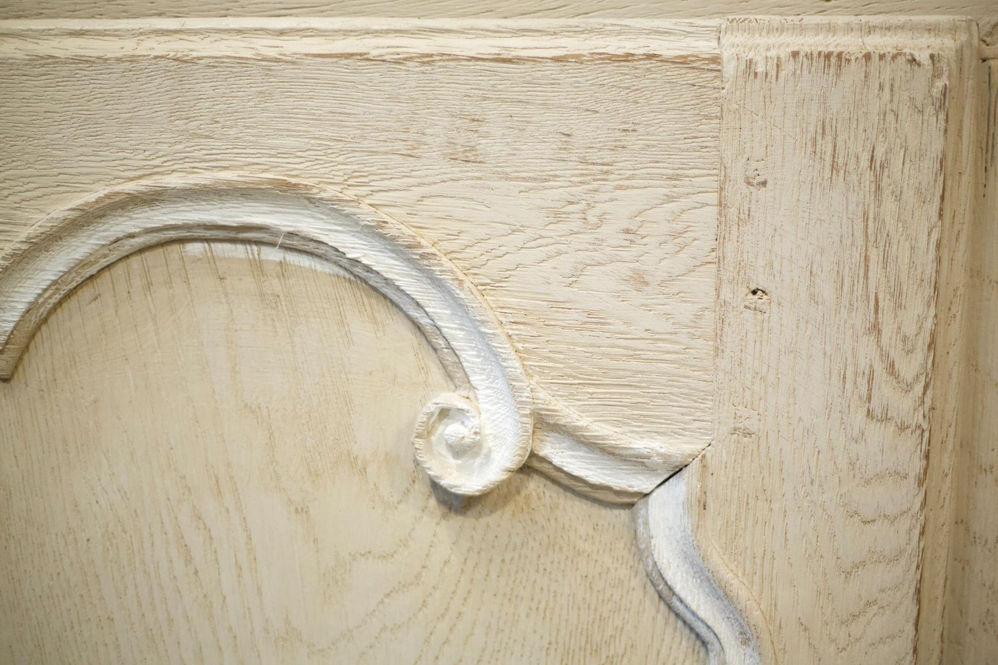 18th Century Oak Sideboard in Rustic White Paint 2