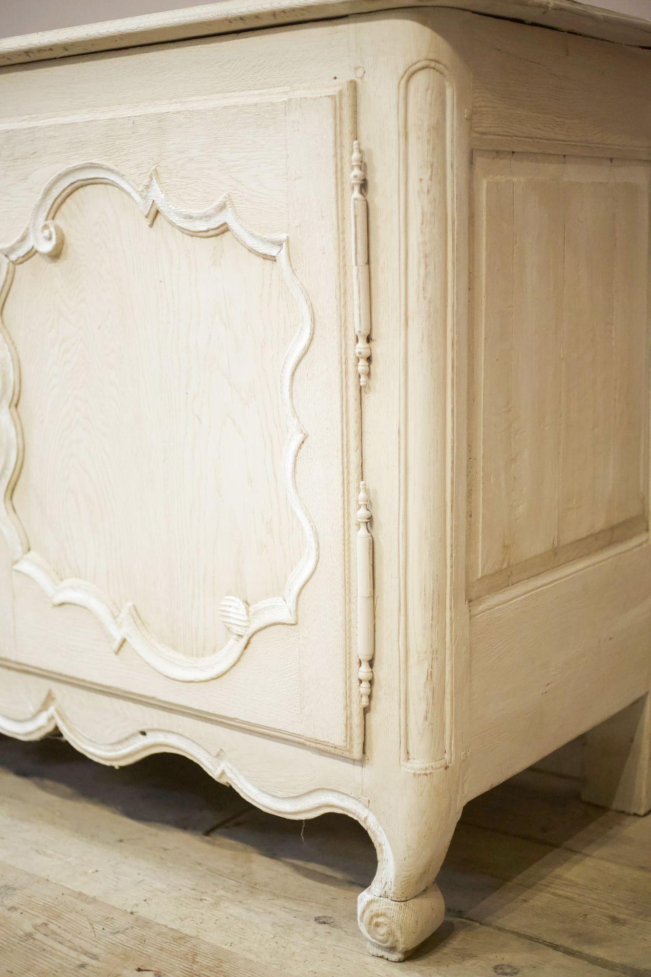 18th Century Oak Sideboard in Rustic White Paint 4