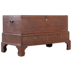 Antique 18th Century Oak Silver Chest