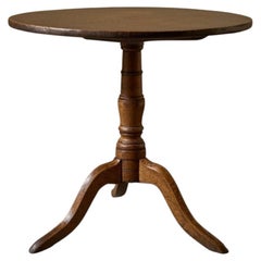 18th Century oak tilt top table