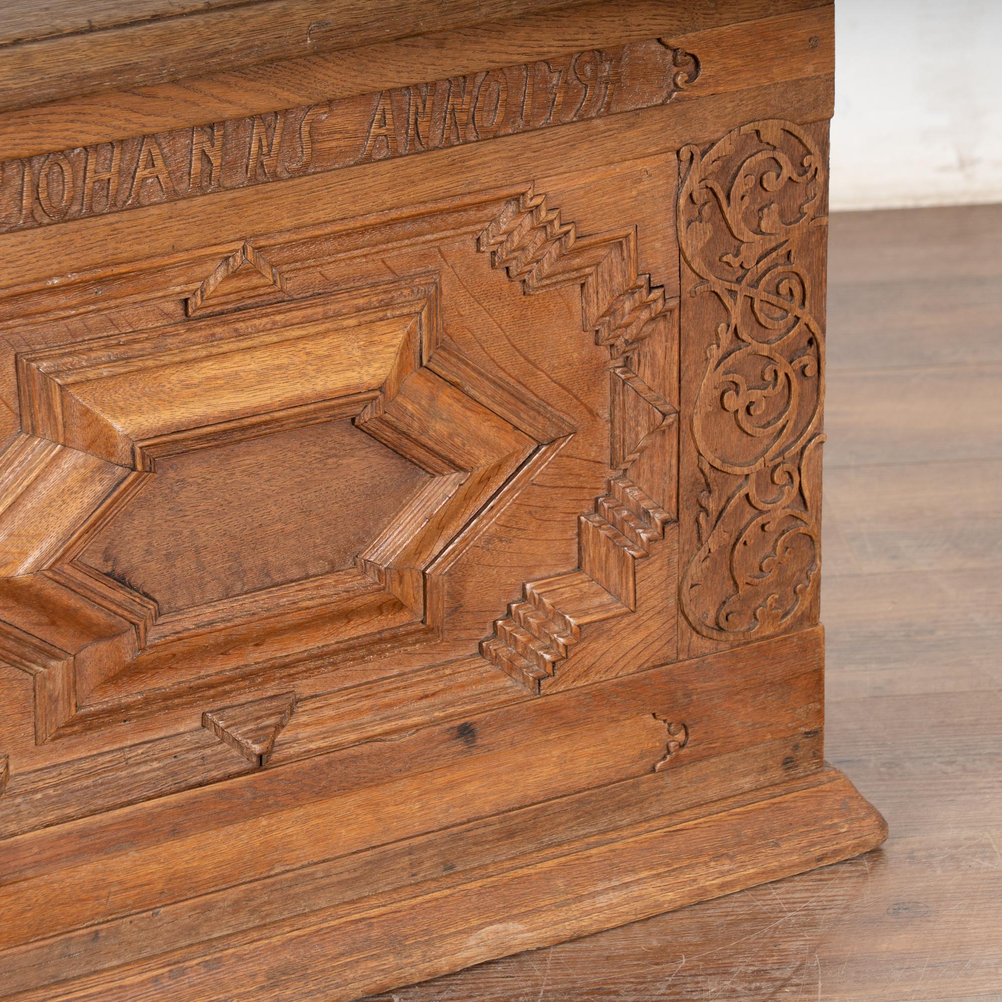 Baule o scrigno in Oak del XVIII secolo, Danimarca in vendita 4