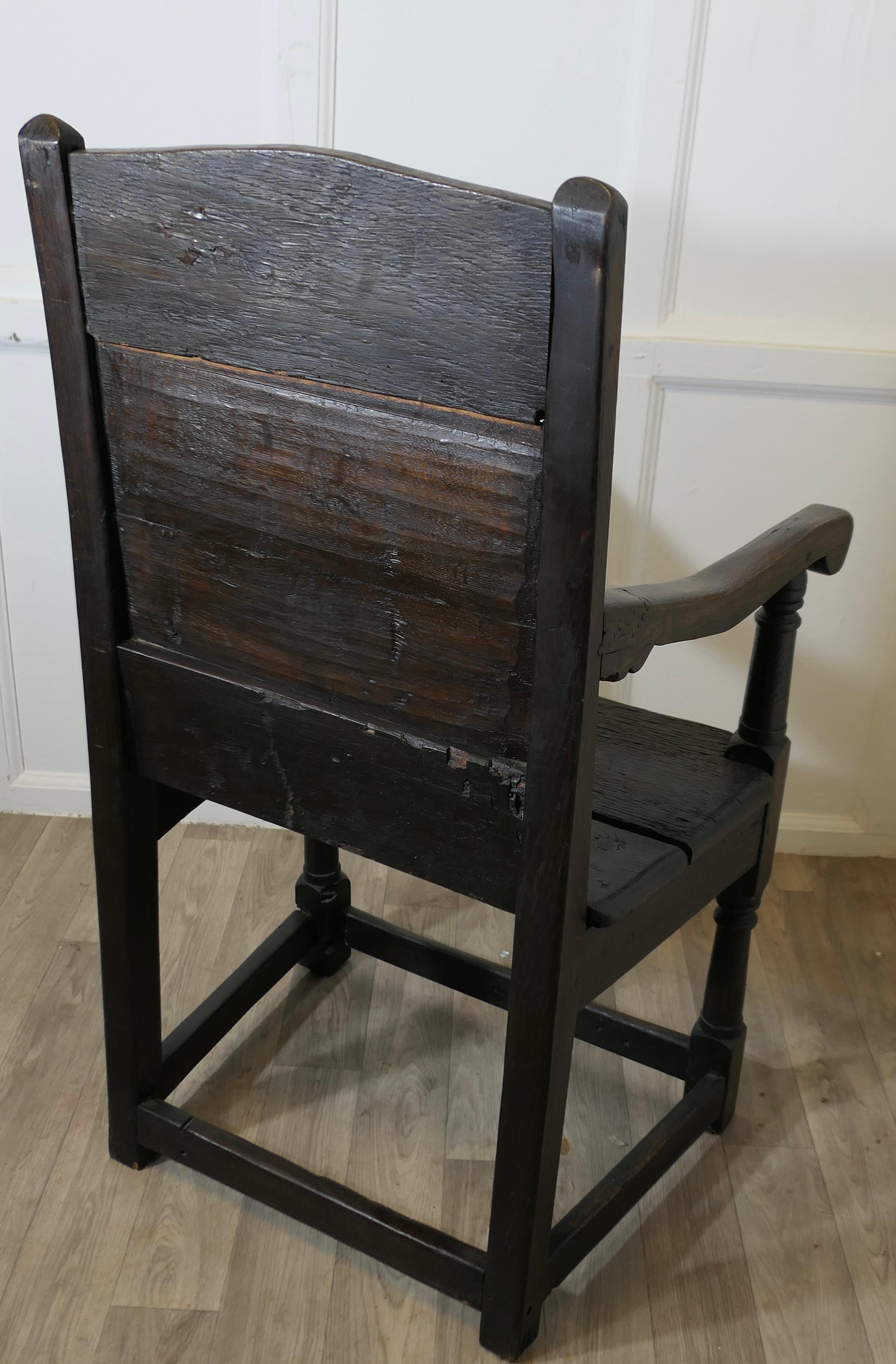 Chêne Chaise de salon Wainscot du 18ème siècle  Cette belle chaise en vente