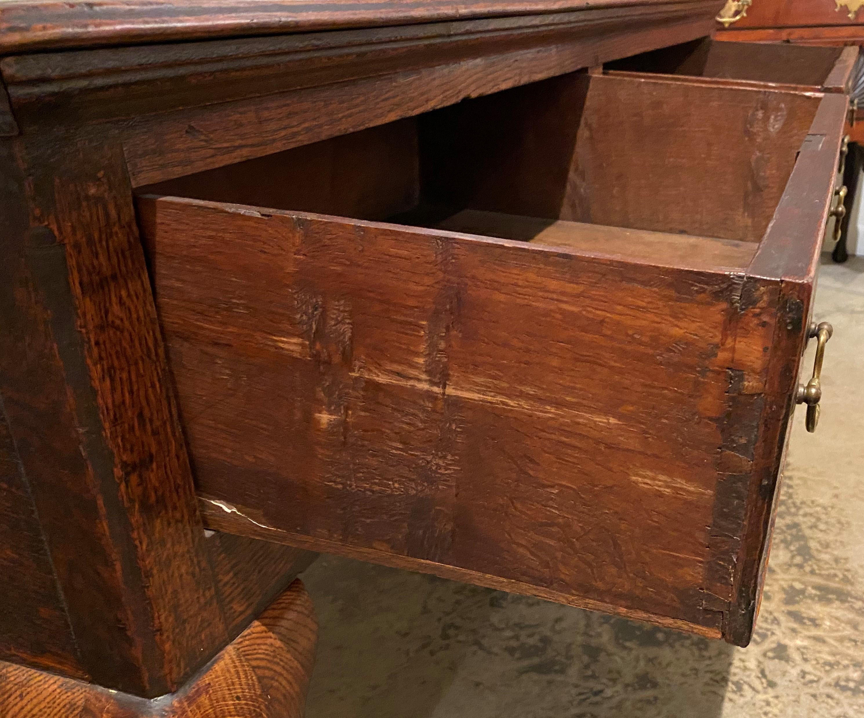 Brass 18th Century Oak Welsh Dresser Base or Server