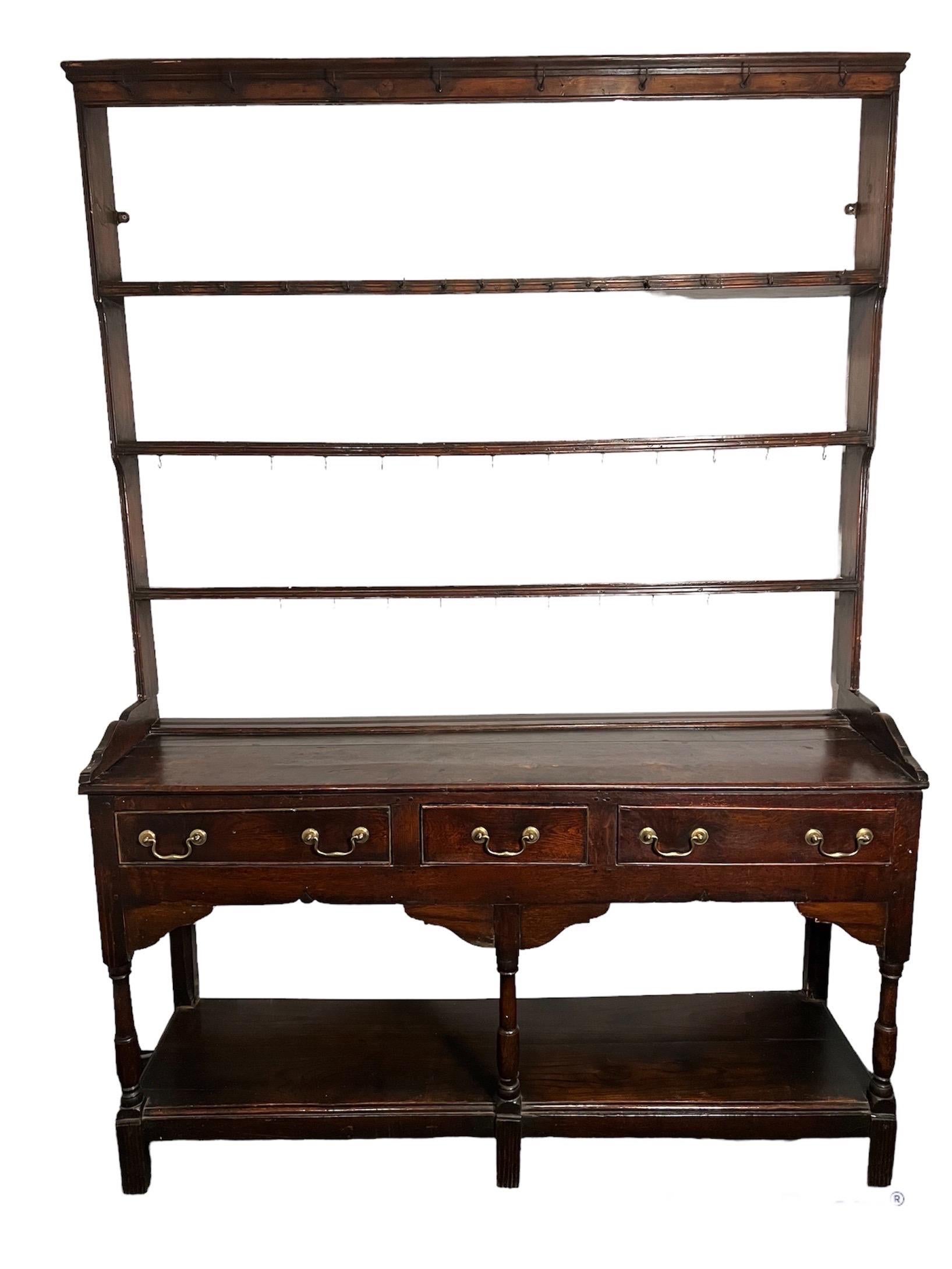 Country 18th Century Oak Welsh Dresser For Sale