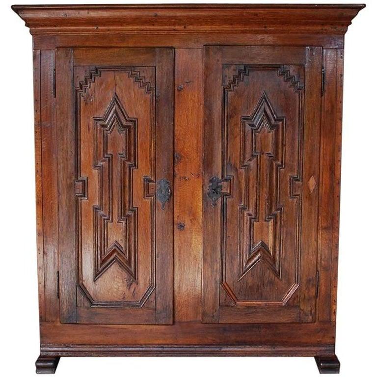 18th Century Oakwood Cabinet In Good Condition For Sale In Casteren, NL