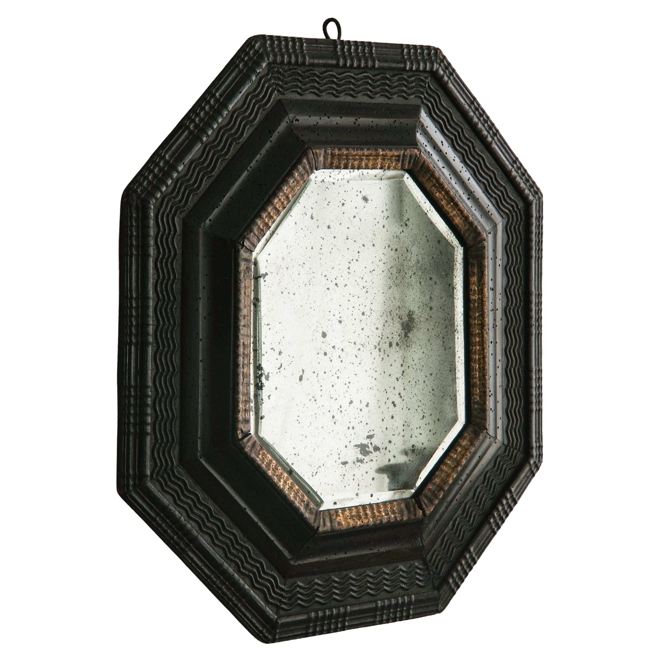Miroir baroque octogonal du XVIIIe siècle