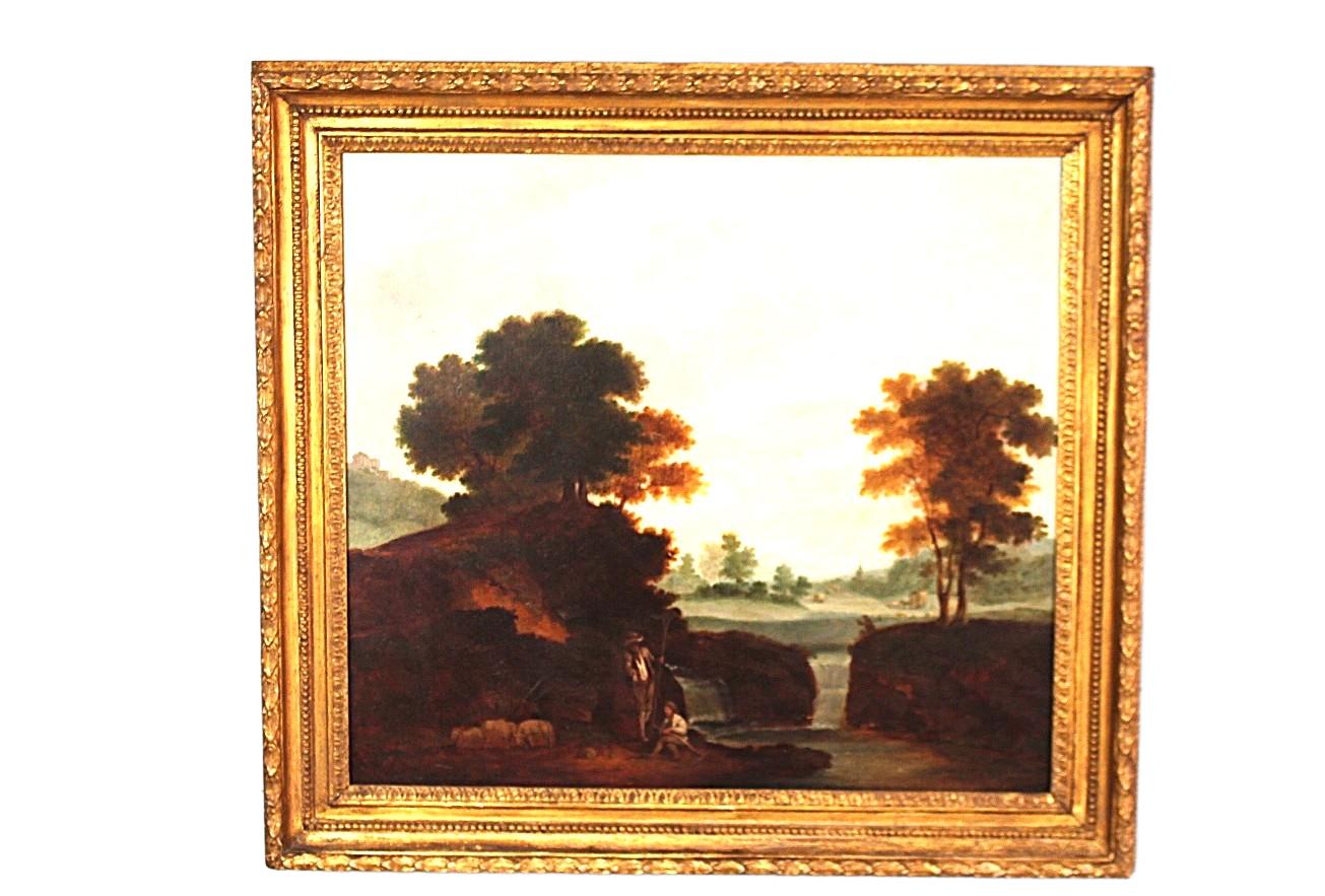 Georgiano XVIII secolo del cerchio Richard Wilson (circle) Paesaggio pastorale in vendita
