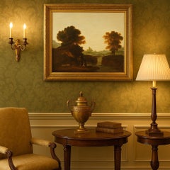 18th Century Pastoral Landscape Oil Painting, British Old Master Art