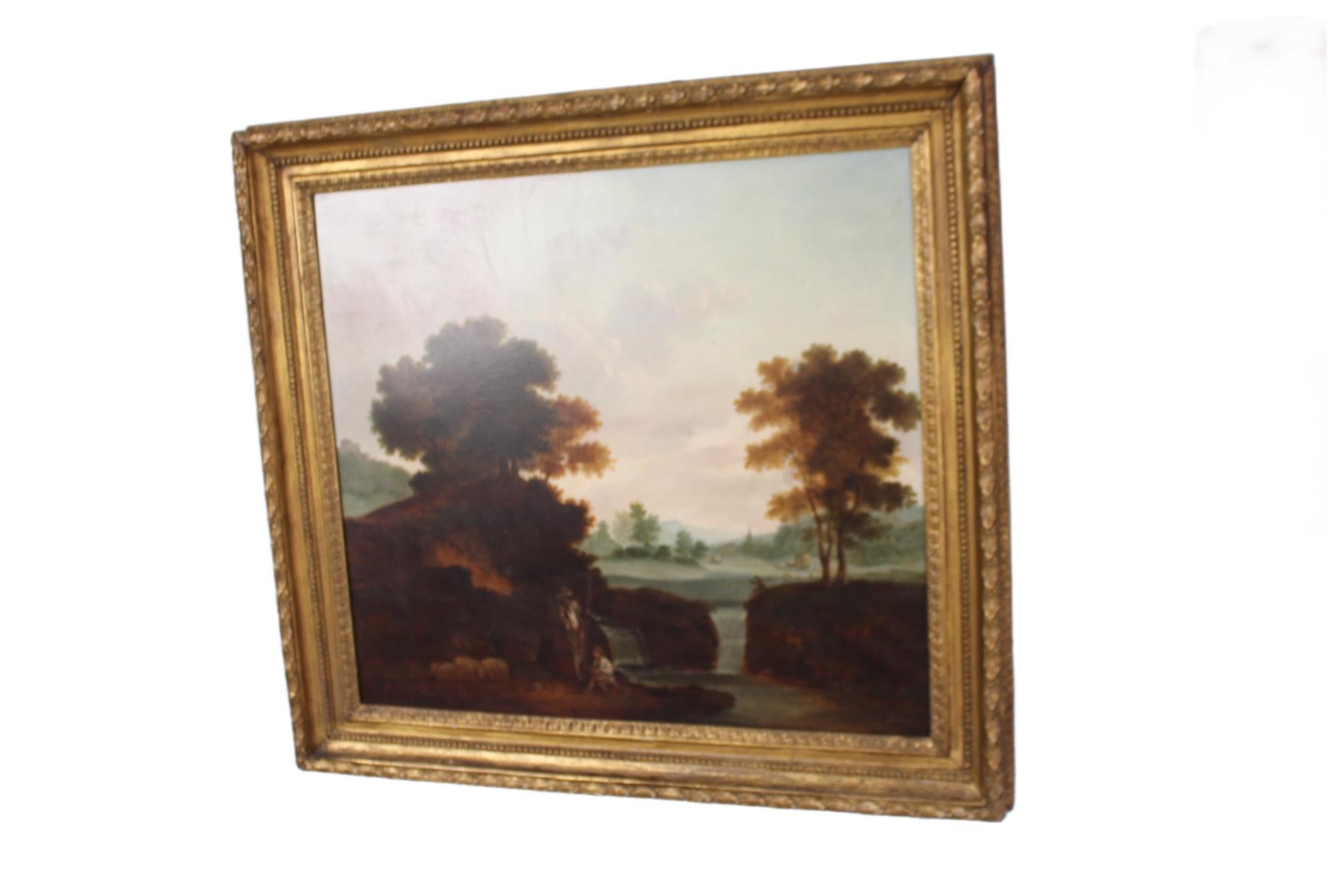Tela XVIII secolo del cerchio Richard Wilson (circle) Paesaggio pastorale in vendita
