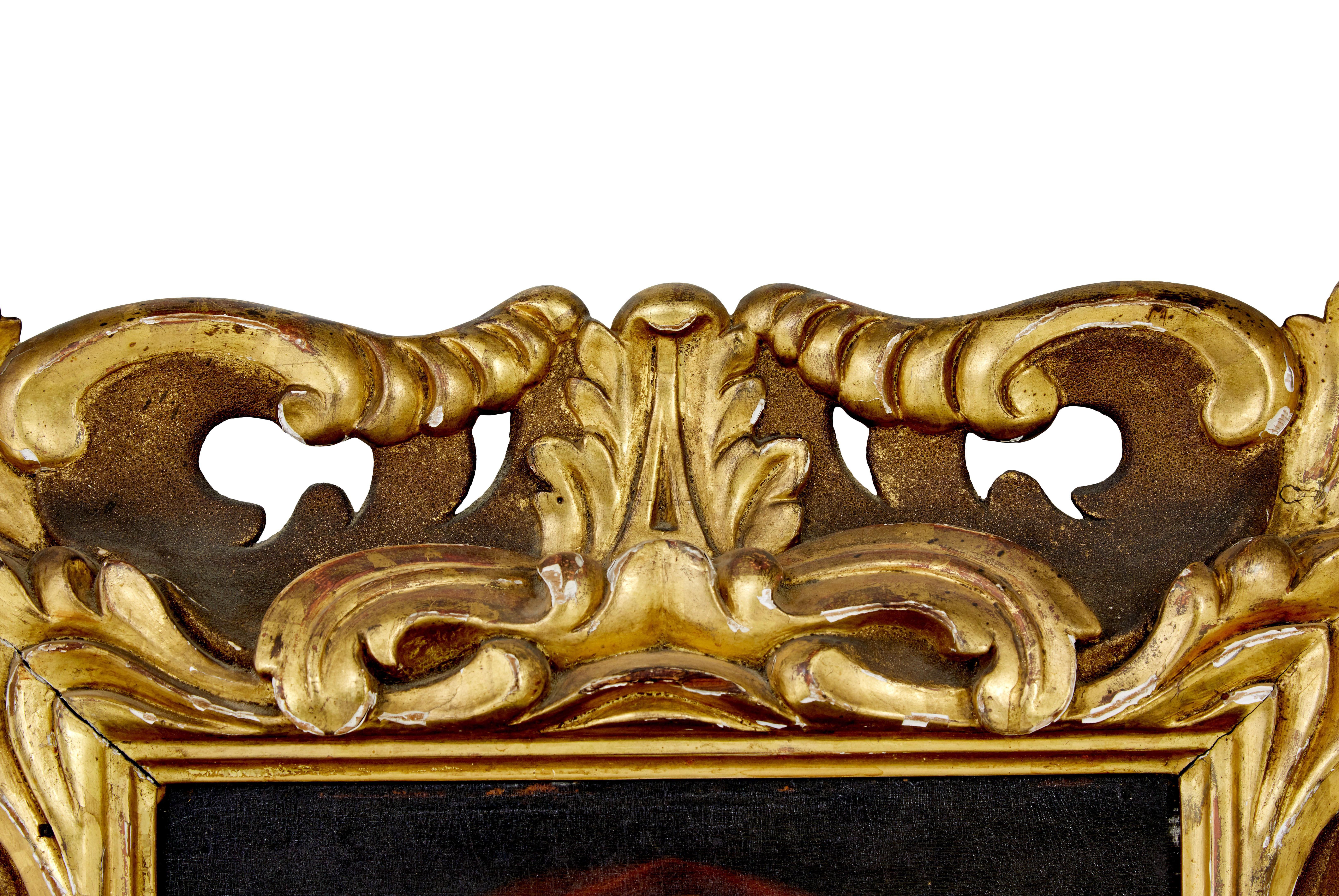 Sculpté Huile sur panneau du 18e siècle attribuée à Balthasar Denner en vente
