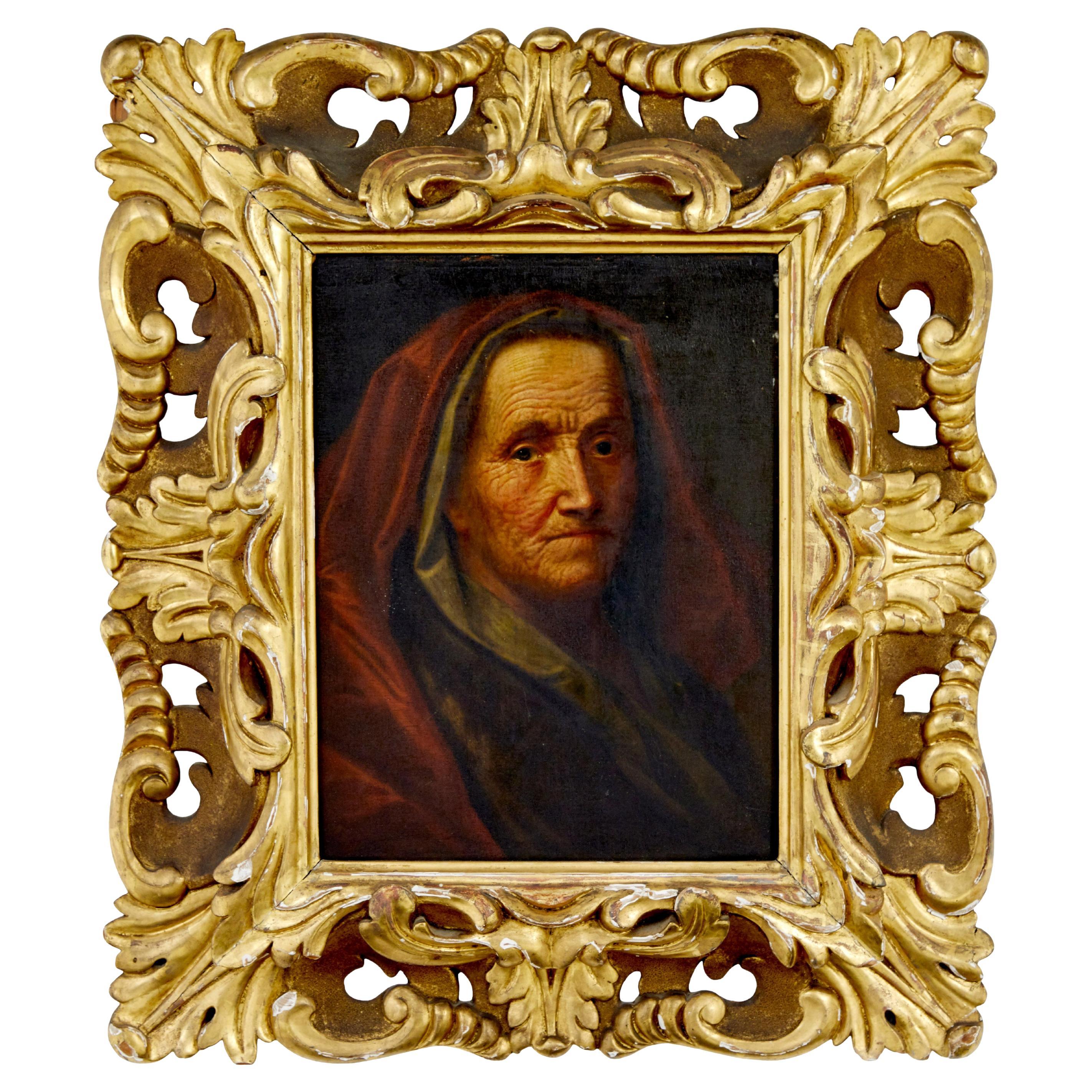 18th Century oil on board of lady attributed to Balthasar Denner