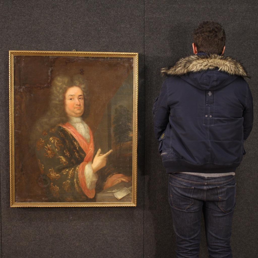 18th Century Oil on Canvas Antique French Portrait Painting, 1780 at ...