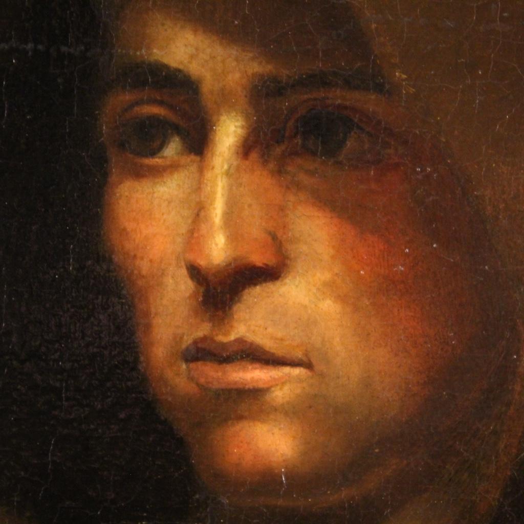 18th Century Oil on Canvas Antique Italian Friar Portrait Painting, 1760 6