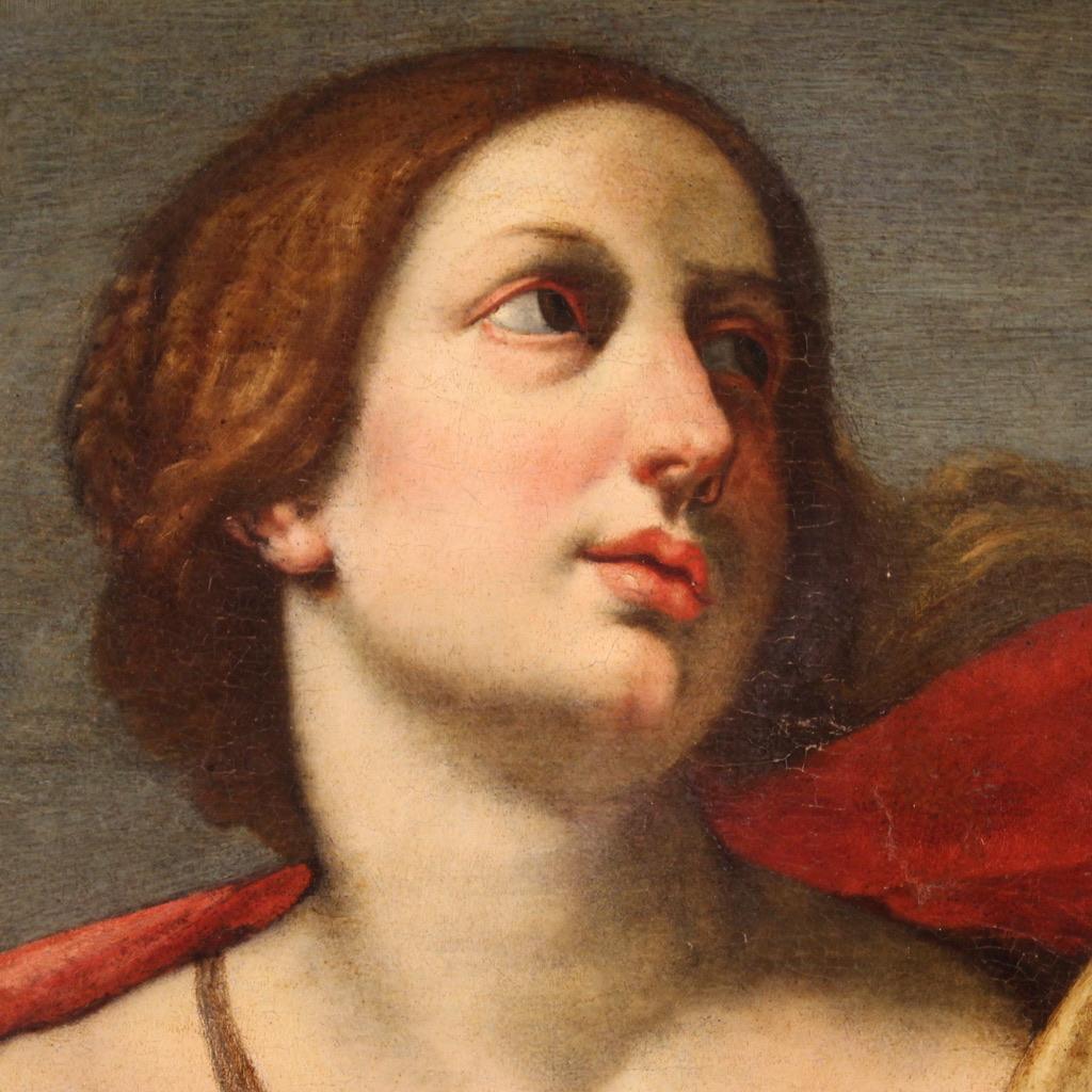 18th Century Oil on Canvas Antique Italian Mythological Painting Europa, 1720 7