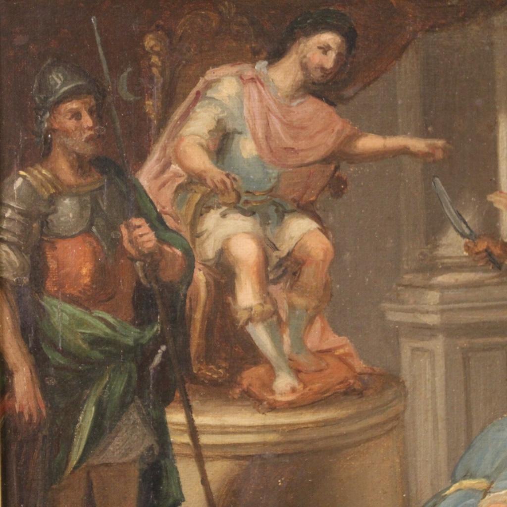 18th Century Oil on Canvas Antique Italian Painting Martyrdom of St. Bartholomew 1