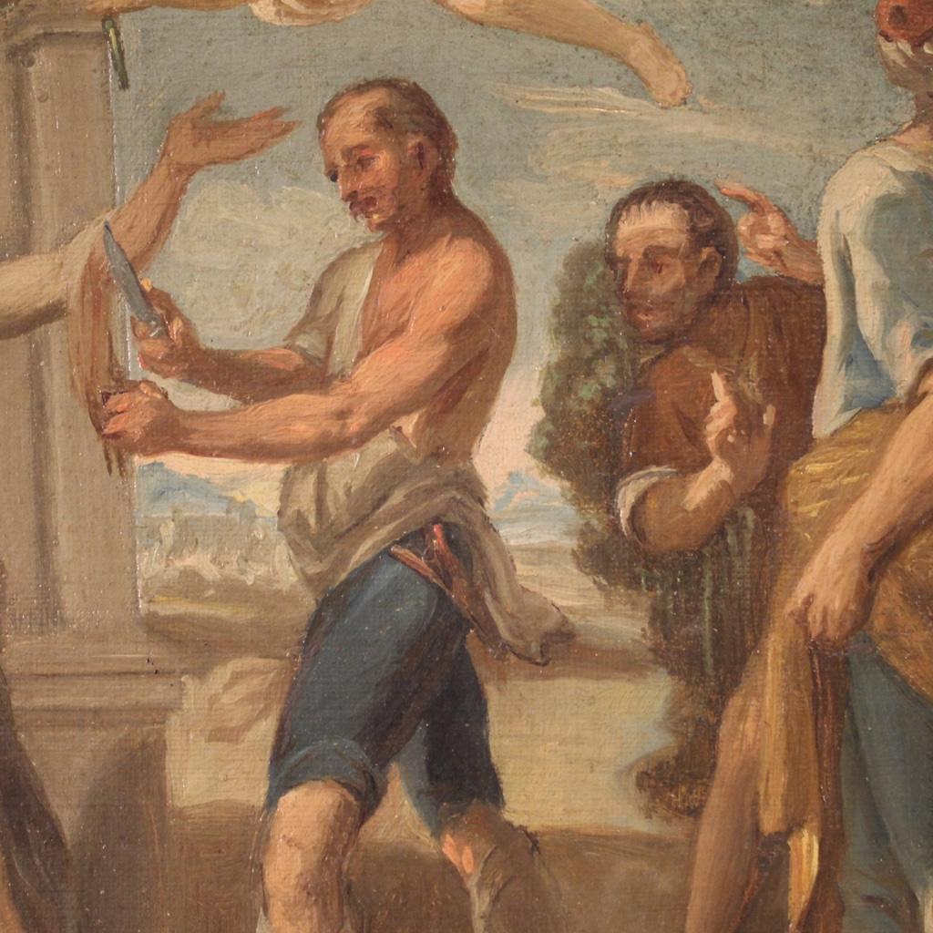 18th Century Oil on Canvas Antique Italian Painting Martyrdom of St. Bartholomew 5