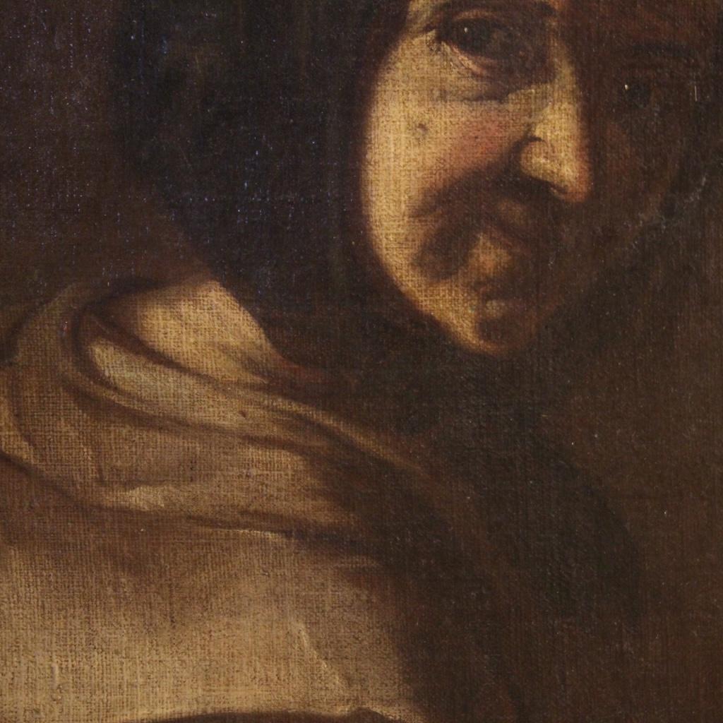 18th Century Oil on Canvas Antique Italian Portrait Painting, 1780 4