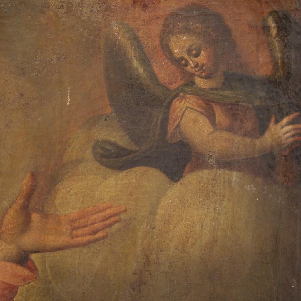 18th Century Oil on Canvas Antique Italian Religious Painting, 1720 6