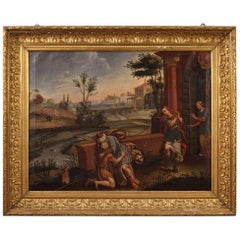 18th Century Oil on Canvas Antique Italian Religious Painting, 1770