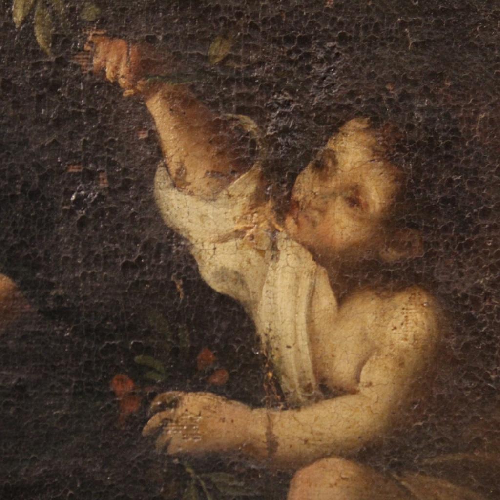 18th Century Oil on Canvas Antique Italian Religious Painting, 1780 4