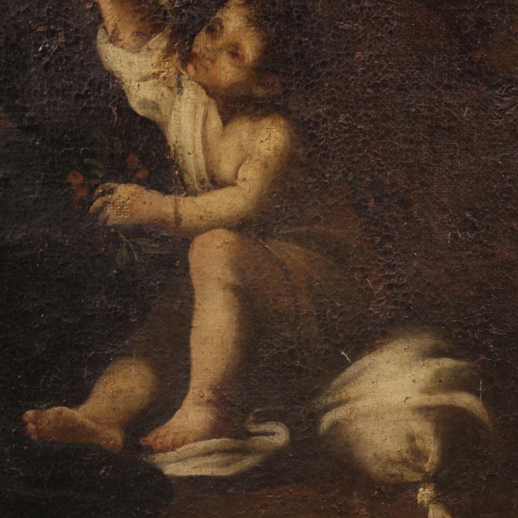 18th Century Oil on Canvas Antique Italian Religious Painting, 1780 5