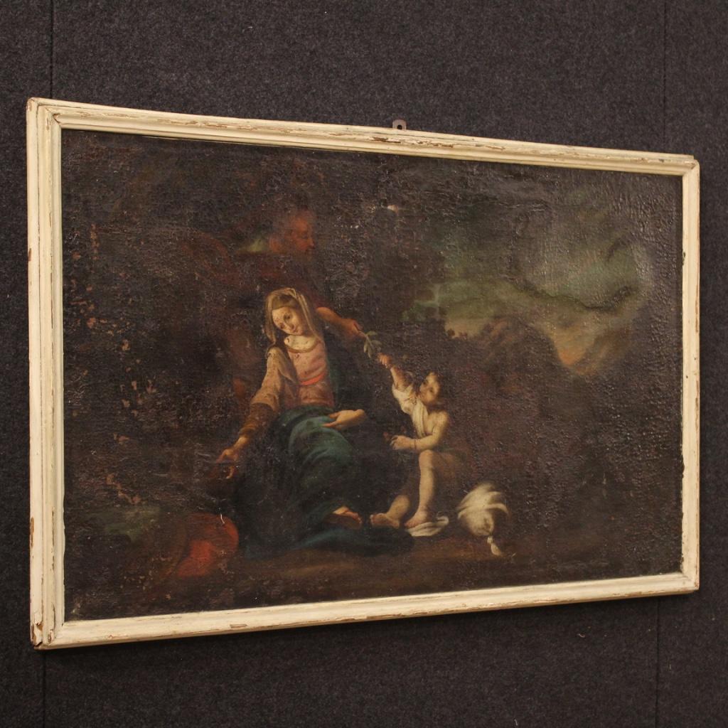 18th Century Oil on Canvas Antique Italian Religious Painting, 1780 6