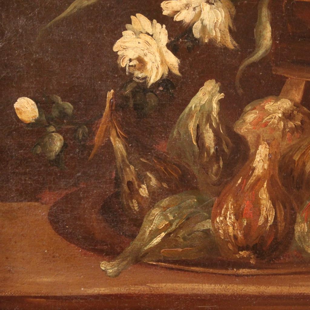 18th Century Oil on Canvas Antique Italian Still Life Painting, 1770 5