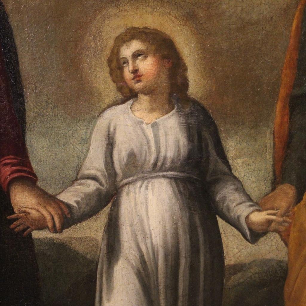 18th Century Oil on Canvas Antique Religious Italian Painting, 1770 1