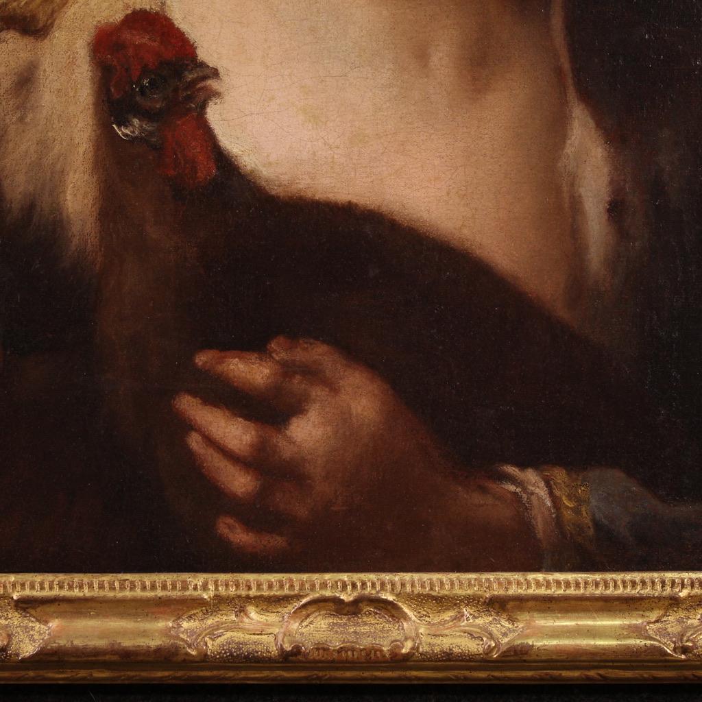 18. Jahrhundert Öl auf Leinwand Antikes junges Mädchen Porträtgemälde, 1760 im Angebot 4