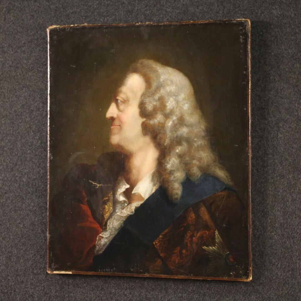 18th Century Oil on Canvas English Antique Painting King George II Portrait 5