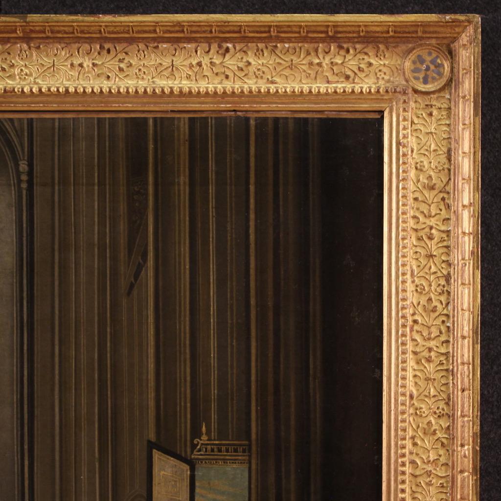 18th Century Oil on Canvas Flemish Painting Interior of the Cathedral of Antwerp 3