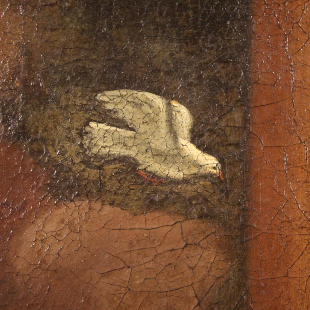 18. Jahrhundert Öl auf Leinwand gerahmt religiöse italienische Malerei Verkündigung, 1730 im Angebot 7