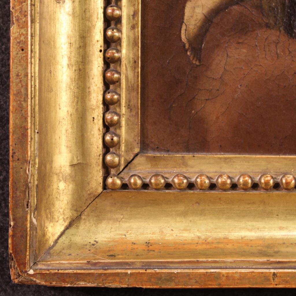 18. Jahrhundert Öl auf Leinwand gerahmt religiöse italienische Malerei Verkündigung, 1730 im Angebot 3