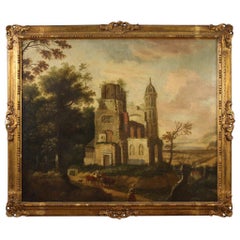 18th Century Oil on Canvas French Landscape Painting, 1770