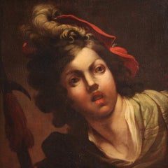 18th Century Oil on Canvas French Soldier Portrait Painting, 1710