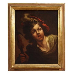 18th Century Oil on Canvas French Soldier Portrait Painting, 1710