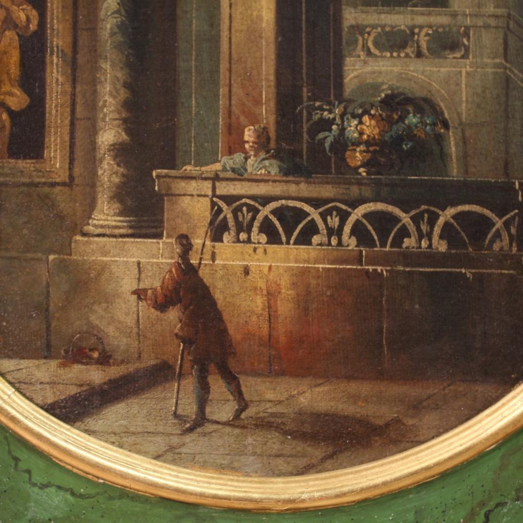 18th Century Oil on Canvas Italian Antique Architectures Painting, 1760 im Angebot 6