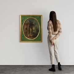18. Jahrhundert Öl auf Leinwand Italienisch Antike Architekturen Gemälde, 1760
