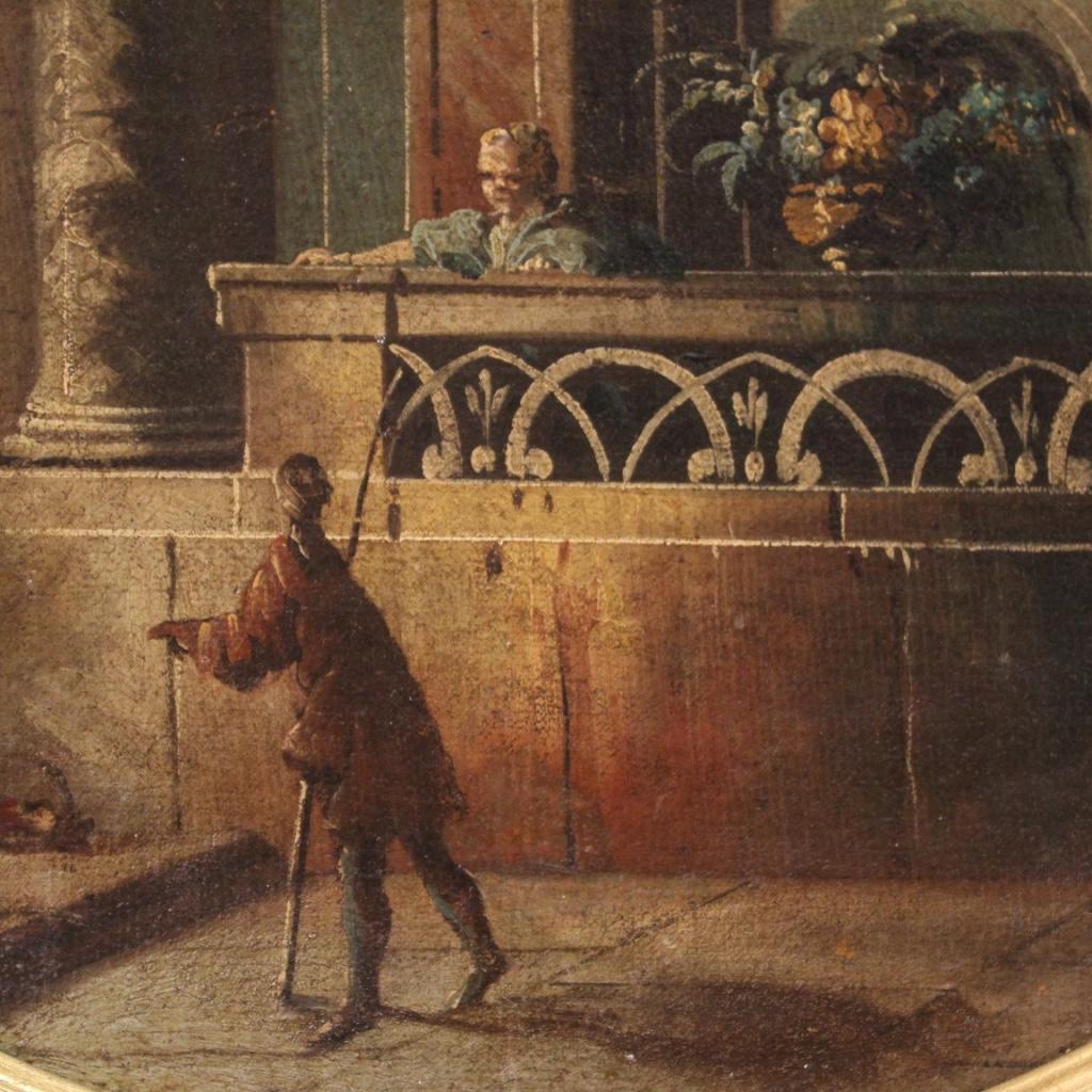 18th Century Oil on Canvas Italian Antique Architectures Painting, 1760 im Angebot 1