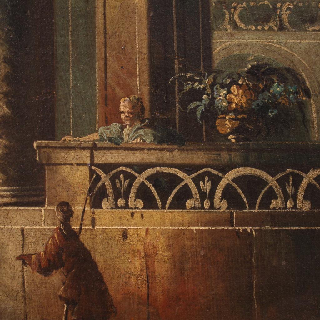 18th Century Oil on Canvas Italian Antique Architectures Painting, 1760 im Angebot 3